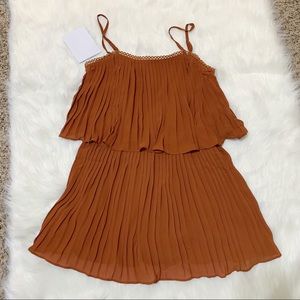 Pleated romper dress